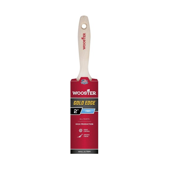 Wooster 2" Varnish Paint Brush, Gold CT Polyester Bristle, Wood Handle 5232-2